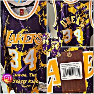 Shaquille O'Neal Mitchell & Ness Purple 1996/97 Hardwood Classics Marble Jersey
